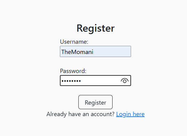 Login/Registration Project